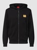 HUGO Sweatjacke mit Label-Patch Modell 'Daple' Schwarz