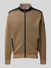 bugatti Sweatjacke mit Reißverschluss Taupe