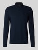 bugatti Slim fit poloshirt met labeldetail Marineblauw