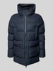 RAINS Regular fit gewatteerd jack met capuchon, model 'ALTER' Marineblauw