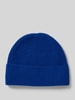 MCNEAL Gebreide muts van kasjmier met brede omslag Koningsblauw