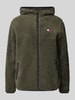 Tommy Jeans Sherpa jacket met labelpatch Olijfgroen