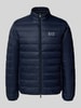 EA7 Emporio Armani Donsjack met labelprint, model 'TRAIN CORE' Donkerblauw