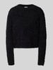 Noisy May Strickpullover aus Teddyfell Modell 'SASSY' BLACK