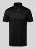 Emporio Armani Regular Fit Poloshirt mit Label-Print Black