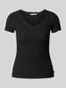 Tom Tailor Denim Regular Fit T-Shirt mit Waffelstruktur Black