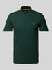 BOSS Orange Poloshirt met labeldetail, model 'Passenger' Donkergroen