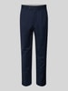 SELECTED HOMME Regular Tapered Fit Bundfaltenhose mit Gürtelschlaufen Marine