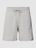 ADIDAS SPORTSWEAR Sweatshorts met labelstitching Lichtgrijs gemêleerd