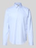 CK Calvin Klein Slim fit zakelijk overhemd met logostitching, model 'Harrison' Bleu