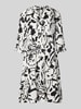 More & More Knielanges Kleid mit Allover-Print Offwhite