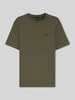 BOSS Green męski t-shirt o kroju regular fit z mieszanki bawełny Antracytowy