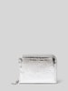 Seidenfelt Portemonnee met labeldetail, model 'YLVA' Zilver