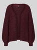 ONLY Regular fit gebreid jack met wol model 'NELLIE' Bordeaux gemêleerd
