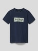 Jack & Jones T-shirt met ronde hals, model 'JORLAFAYETTE' Marineblauw