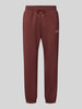JACK & JONES straight fit sweatpants van katoenmix model 'Kane' Bordeaux