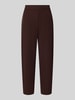 Raffaello Rossi Regular Fit Barrel Leg Hose mit Label-Detail Modell 'PHIBI' Dunkelbraun