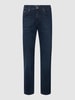 Brax Straight Fit Jeans mit 5-Pocket-Design Modell 'Cadiz' Blau Melange