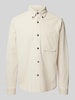 Strellson Regular Fit Hemdjacke mit Button-Down-Kragen Modell 'Nero' Offwhite