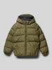 Tommy Hilfiger Teens Steppjacke mit Logo-Stitching Modell 'ESSENTIAL' Oliv