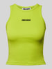 Review Tanktop mit Label-Stitching Neon Gelb