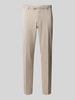 MCNEAL Slim Fit Anzughose mit Strukturmuster Beige