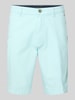 bugatti Regular fit korte chino met ceintuurlussen, model 'Flat' Mintgroen