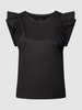 Marc Cain Blousetop met volants Zwart