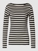 Christian Berg Woman Shirt met lange mouwen met streepmotief Zwart