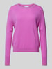 Jake*s Collection Gebreide pullover met ronde hals Fuchsia