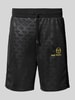 SERGIO TACCHINI Korte broek met labelstitching, model 'NERO' Zwart