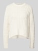 Tommy Hilfiger Strickpullover aus reiner Baumwolle mit Rundhalsausschnitt Ecru