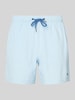 MCNEAL Relaxed Fit Badeshorts mit Logo-Stitching Hellblau