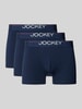 Jockey Slim Fit Trunks mit Logo-Stitching im 3er-Pack Marine