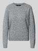 Vero Moda Regular fit gebreide pullover met ronde hals, model 'DOFFYSHINE' Antraciet