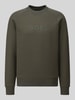 BOSS Green Sweatshirt mit tonalem Logo-Schriftzug Modell 'Salbo' Dunkelgruen