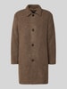 MCNEAL Krótki płaszcz z wykładanym kołnierzem i listwą guzikową Orzechowy