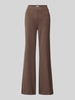 Christian Berg Woman Flared fit stoffen broek van viscosemix Taupe