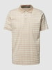 Karl Lagerfeld Regular fit poloshirt met all-over motief Zand