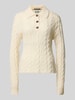Scotch & Soda Gebreide pullover met kabelpatroon Beige