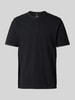 Cinque Slim Fit Poloshirt mit Rundhalsausschnitt Modell 'LANO' Black