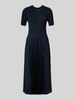 BOSS Nauwsluitende midi-jurk van viscosemix, model 'FADRIDI' Marineblauw