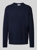 SELECTED HOMME Gebreide pullover met ribboorden, model 'HENNY' Donkerblauw