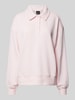 Gina Tricot Sweatshirt mit Umlegekragen Rosa