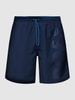 BOSS Badehose mit Label-Stitching Dunkelblau