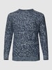 Jack & Jones Plus PLUS SIZE gebreide pullover met ronde hals, model 'ASH' Marineblauw