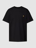 Carhartt Work In Progress T-Shirt mit Label-Stitching Modell 'CHASE' Schwarz
