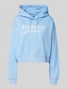 Tommy Jeans Korte hoodie met labelprint Bleu