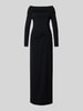Lauren Ralph Lauren Avondjurk met carmenhals, model 'SAKARIS' Zwart