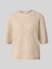 FREE/QUENT Relaxed Fit T-Shirt aus Woll-Mix Modell 'Astrid' Taupe Melange